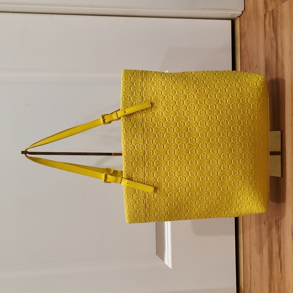 Yellow Embossed Tote Bag - Picture 4 of 11